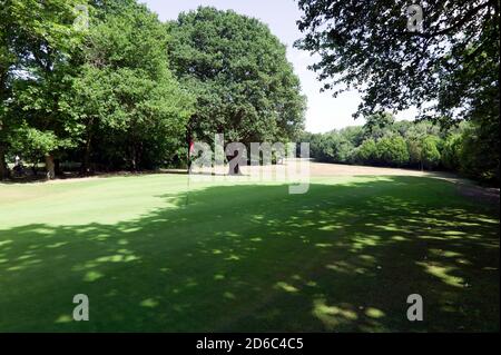 Vue depuis le 15ème Green du parcours de golf de Beckenham place Park, Lewisham Banque D'Images