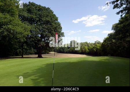 Vue depuis le 15ème Green du parcours de golf de Beckenham place Park, Lewisham Banque D'Images
