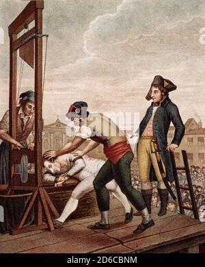 Mort de Maximilien de Robespierre, Paris, le 28 1794 juillet Banque D'Images