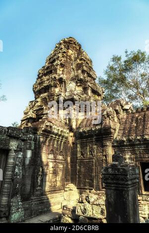 Complexe d'Angkor Wat, Parc archéologique d'Angkor Wat à Siem Reap, Cambodge site du patrimoine mondial de l'UNESCO Banque D'Images