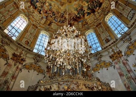 DE - BAVIÈRE : intérieur baroque de l'abbaye d'Ettal (HDR-image) Banque D'Images