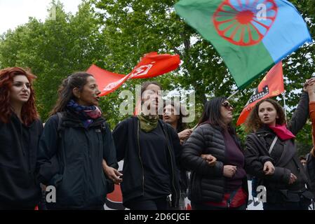 Rome, Italie. 08 mai 2019. Quelques manifestants marchent en procession crédit: Agence de photo indépendante/Alamy Live News Banque D'Images