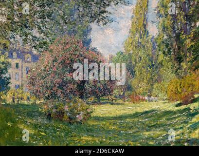 Paysage, Parc Monceau, Claude Monet, 1876, Metropolitan Museum of Art, Manhattan, New York City, Etats-Unis, Amérique du Nord Banque D'Images