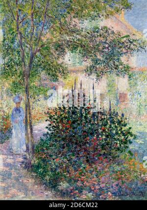 Camille Monet dans le jardin à Argenteuil, Claude Monet, 1876, Metropolitan Museum of Art, Manhattan, New York City, Etats-Unis, Amérique du Nord Banque D'Images