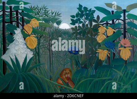 Le repas du Lion, Henri Rousseau, le Douanier, vers 1907, Metropolitan Museum of Art, Manhattan, New York City, USA, Amérique du Nord Banque D'Images