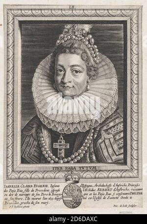 Portrait d'Isabella Clara Eugenia, Infanta d'Espagne, ca. 1650. Banque D'Images