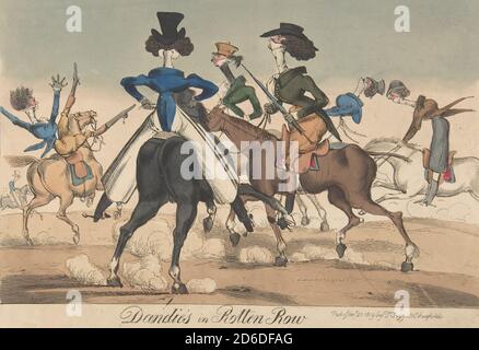 Dandies in Rotten Row, 21 janvier 1819. Banque D'Images