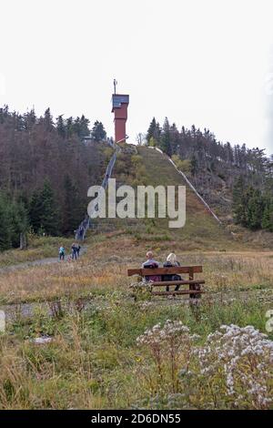 summit, Wurmberg, Braunlage, montagnes Harz, Basse-Saxe, Allemagne Banque D'Images