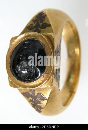 Finger Ring, byzantin, 5e-6e siècle. Banque D'Images