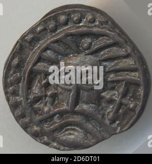 Anglo-Saxon Sceat, Anglo-Saxon, 7e-8e siècle. Banque D'Images