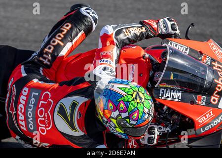 Estoril, Portugal, Italie. estoril 2020, portugal, Italie, 16 Oct 2020,‚7 Chazz Davies GBR Ducati Panigale V4R ARUBA.IT Racing - Ducati au cours de la ronde 8 Pirelli Estoril Round 2020 - libre pratique - World Superbike - SBK - Credit: LM/Moretti Credit: Otto Moretti/LPS/ZUMA Wire/Otto Alay Live News Banque D'Images