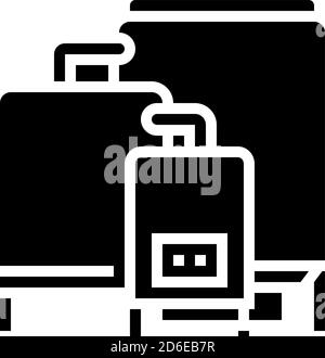 illustration vectorielle d'icône de glyphe de fabrication de médicaments pharmaceutiques Illustration de Vecteur