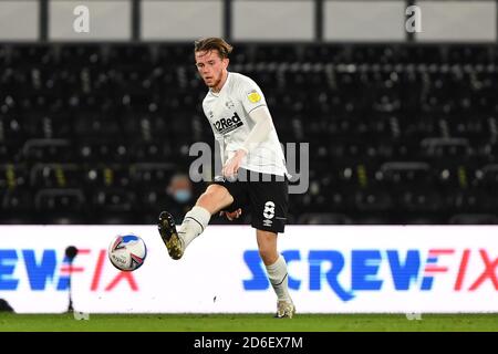 DERBY, ANGLETERRE. 16 OCTOBRE Max Bird of Derby County lors du match de championnat Sky Bet entre Derby County et Watford au Pride Park, Derby le vendredi 16 octobre 2020. (Credit: Jon Hobley | MI News) Credit: MI News & Sport /Alay Live News Banque D'Images