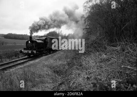 « Vulcan » et deux fourgonnettes couvertes sur la branche de Springwell. Banque D'Images