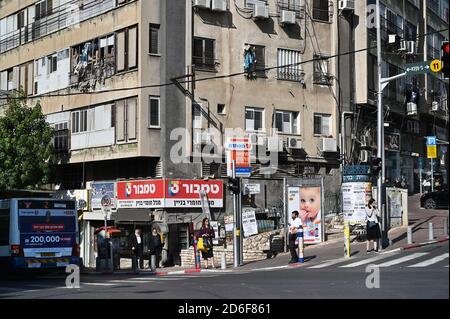 Vie quotidienne à Bnei Brak, Israël Banque D'Images