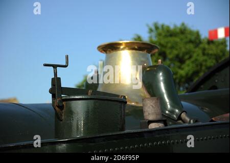 '5542' au départ de Winchcombe avec un train pour Toddington. Banque D'Images