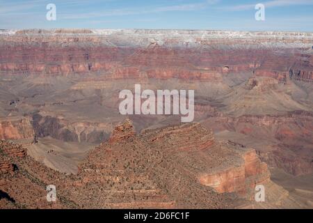 Vue sur la vallée du Grand Canyon en hiver Banque D'Images