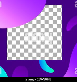 Formes de fluide post. Modèle de poteau de cadre photo abstrait Illustration de Vecteur