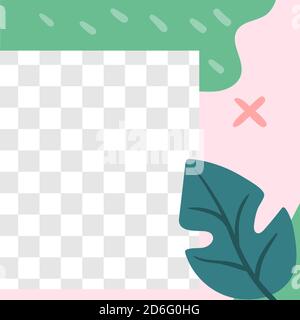 Poteau floral. Modèle de post sur les médias sociaux Garden Flora Illustration de Vecteur