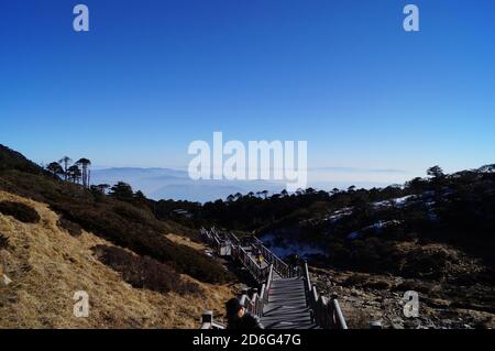 Paysage de Cangshan (montagne de Cang) tourné en 2014 Banque D'Images