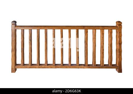 Rampe en bois isolé sur fond blanc Banque D'Images