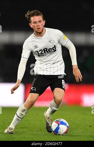 DERBY, ANGLETERRE. 16 OCTOBRE Max Bird of Derby County lors du match de championnat Sky Bet entre Derby County et Watford au Pride Park, Derby le vendredi 16 octobre 2020. (Credit: Jon Hobley | MI News) Credit: MI News & Sport /Alay Live News Banque D'Images