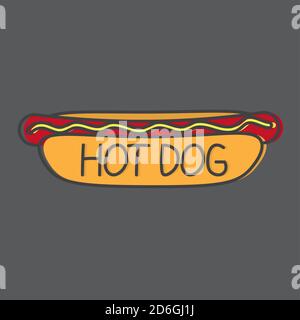 icône hot dog - illustration vectorielle Illustration de Vecteur