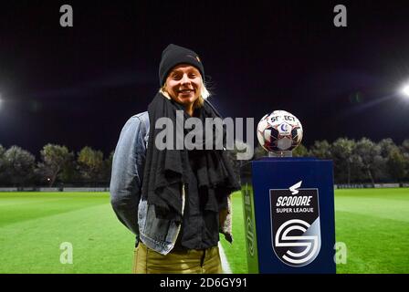 Oostakker, Belgique. 16 octobre 2020. Ella Van Kerkhoven (Gand) en photo posant avant un match de football féminin entre AA Gent Ladies et Sporting Charleroi Feminin le cinquième jour de la saison 2020 - 2021 de la Super League belge Scooore Womens, vendredi 16 octobre 2020 à Oostakker, Belgique . PHOTO SPORTPIX.BE | SPP | DAVID CATRY David Catry | Sportpix.be | SPP Credit: SPP Sport Press photo. /Alamy Live News Banque D'Images