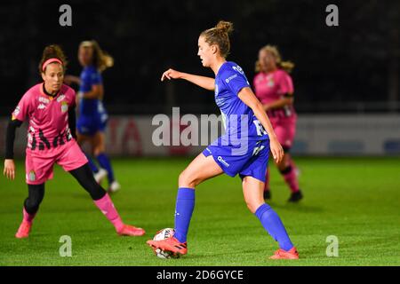 Oostakker, Belgique. 16 octobre 2020. Chloe Vande Velde (10 Gand) photographiée lors d'un match de football féminin entre AA Gent Ladies et Sporting Charleroi Feminin le cinquième jour de la saison 2020 - 2021 de la Super League belge Scooore Womens, vendredi 16 octobre 2020 à Oostakker, Belgique . PHOTO SPORTPIX.BE | SPP | DAVID CATRY David Catry | Sportpix.be | SPP Credit: SPP Sport Press photo. /Alamy Live News Banque D'Images