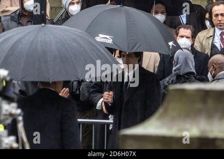 Robert Pattinson sur le set de 'The Batman' à Liverpool Banque D'Images