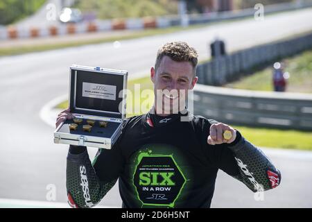 Estoril, Portugal, Italie. 17 octobre 2020. Jonathan Rea remporte le sixième titre mondial de Superbike lors de la ronde 8 Pirelli Estoril Round race1, World Superbike - SBK à estoril, portugal, Italie, octobre 17 2020 crédit: Independent photo Agency/Alay Live News Banque D'Images