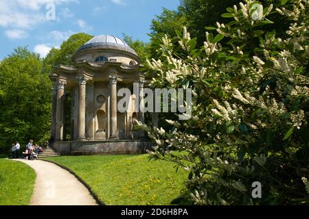 Le Temple d'Apollon à la propriété du National Trust à Stourhead près de Mere dans Somerset. 26 mai 2013. Photo: Neil Turner Banque D'Images