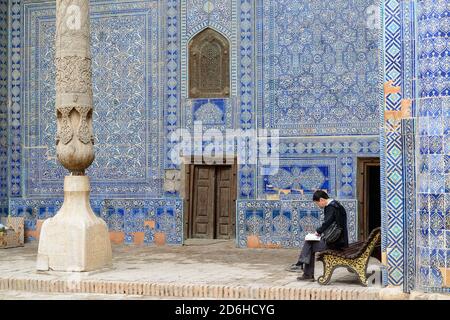 La salle du trône de la citadelle Kunya Ark. Khiva, Ouzbékistan Banque D'Images