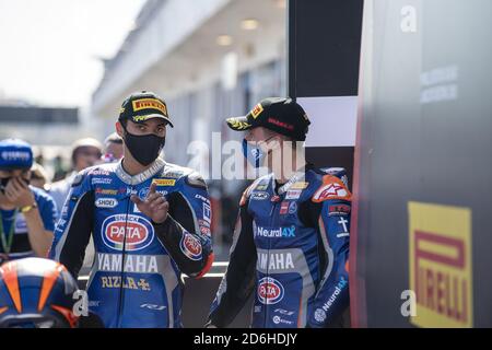 Estoril, Portugal, Italie. estoril 2020, portugal, Italie, 17 Oct 2020, 1Ã‚Â°St‚Â°54 Toprak Razgglioglu TUR Yamaha YZF R1 Pata Yamaha WorldSBK Team.3Ã‚Â°St NÃ‚Â°31 Garrett Gerloff USA Yamaha YR1 GRT Yamaha Woretti SLOVAR 8 - Junior Moretti - SBK - crédit - SBK - Fu - Fu - Fu - Fu - Fu - Fu - Fu - Fu - Fu - Fu - Fu - Fu - Fu - Fu - Fu - Fu - Fu - Fu Otto Moretti/LPS/ZUMA Wire/Alamy Live News Banque D'Images