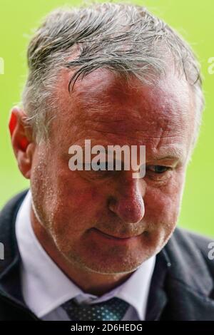 Luton, Royaume-Uni. 17 octobre 2020. Michael O'Neill (directeur) de Stoke City après le match de championnat Sky Bet entre Luton Town et Stoke City à Kenilworth Road, Luton, Angleterre, le 17 octobre 2020. Photo de David Horn/Prime Media Images. Crédit : Prime Media Images/Alamy Live News Banque D'Images