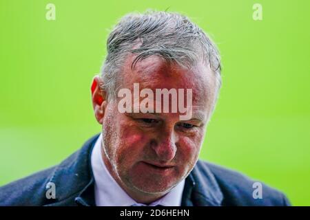 Luton, Royaume-Uni. 17 octobre 2020. Michael O'Neill (directeur) de Stoke City après le match de championnat Sky Bet entre Luton Town et Stoke City à Kenilworth Road, Luton, Angleterre, le 17 octobre 2020. Photo de David Horn/Prime Media Images. Crédit : Prime Media Images/Alamy Live News Banque D'Images