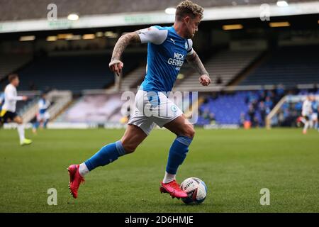 PETERBOROUGH, ANGLETERRE. 17 OCTOBRE 2020. Sammie Szmodics de Peterborough en action lors du match Sky Bet League 1 entre Peterborough et Oxford United à London Road, Peterborough, le samedi 17 octobre 2020. (Crédit : James HolyOak | MI News) crédit : MI News & Sport /Alay Live News Banque D'Images