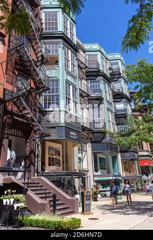 Newbury St, Boston, Massachusetts, États-Unis Banque D'Images