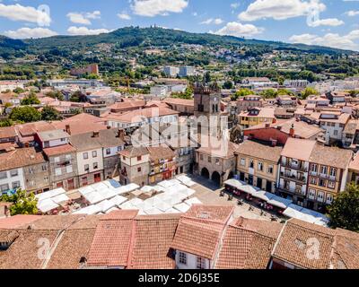 Centre-ville médiéval de Guimaraes, première capitale du Portugal Banque D'Images