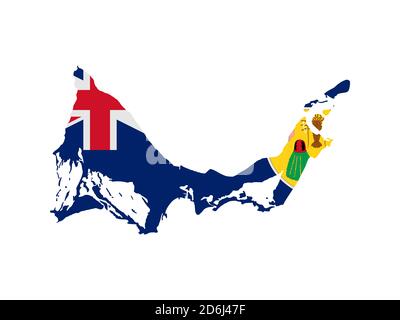 Drapeau sous forme de pays géographique, îles Turques et Caïques, Amérique latine et Caraïbes, Caraïbes, Amériques Banque D'Images