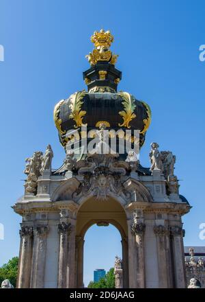 Kronentor au Zwinger de Dresde Banque D'Images