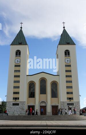 Medjugorje, BiH. 2016/6/4. L'église Saint-Jacques à Medjugorje. Banque D'Images