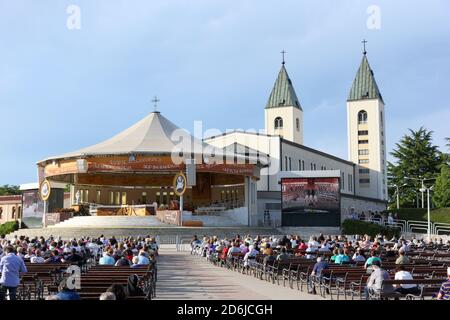 Medjugorje, BiH. 2016/6/4. L'église Saint-Jacques à Medjugorje. Banque D'Images