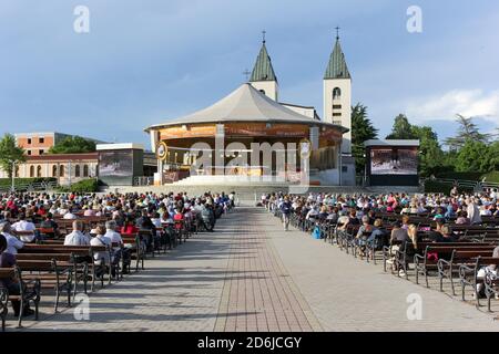 Medjugorje, BiH. 2016/6/4. L'église Saint-Jacques à Medjugorje. Banque D'Images