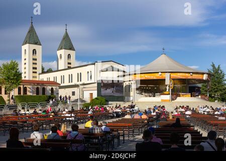 Medjugorje, BiH. 2016/6/4. L'église Saint-Jacques à Medjugorje. Banque D'Images