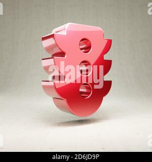 feu de circulation vicon. Symbole de feu de signalisation doré brillant isolé sur fond blanc en béton. Icône moderne pour site Web, médias sociaux, présentation, élément de modèle de conception. Rendu 3D. Banque D'Images