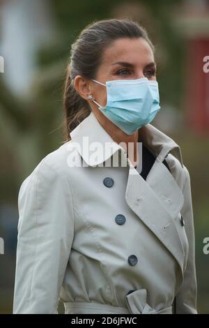 Somao (Pravia, Madrid, Espagne. 17 octobre 2020. La reine Letizia d'Espagne visite Somao, village exemplaire lors des Prix de la princesse des Asturies 2020 le 17 octobre 2020 à Somao (Pravia), Espagne crédit: Jack Abuin/ZUMA Wire/Alay Live News Banque D'Images