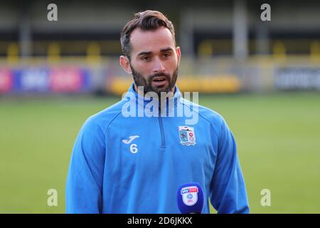 Harrogate, Yorkshire, Royaume-Uni. 17 octobre 2020. Sam Hid de Barrow parle à la presse après son premier match en charge quand David Dunn a été testé positif pour COVID-19 lors du match de la Sky Bet League 2 entre Harrogate Town et Barrow à Wetherby Road, Harrogate le samedi 17 octobre 2020. (Credit: Mark Fletcher | MI News) Credit: MI News & Sport /Alay Live News Banque D'Images
