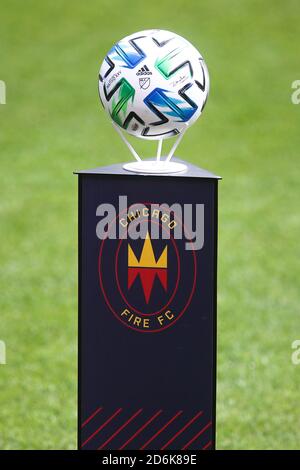 Chicago, États-Unis . 17 octobre 2020. Ballon de jeu lors d'un match MLS contre Sporting Kanas City et Chicago Fire FC à Solider Field, samedi 17 octobre 2020, à Chicago, Illinois. Le Fire Tie Sporting KC 2-2 (IOS/ESPA-Images) Credit: European Sports photo Agency/Alay Live News Banque D'Images