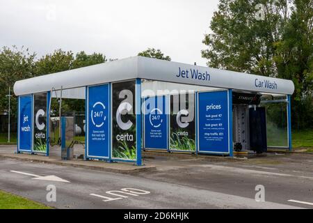 Lavage à jet libre-service ou lavage de voiture Certa à la station-service Certa payer à la pompe nouveau réseau et à l'installation à Deerpark Killarney, comté de Kerry, Irlande Banque D'Images